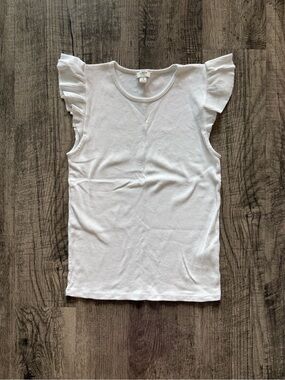 J crew women’s flutter sleeve knit top like new size small